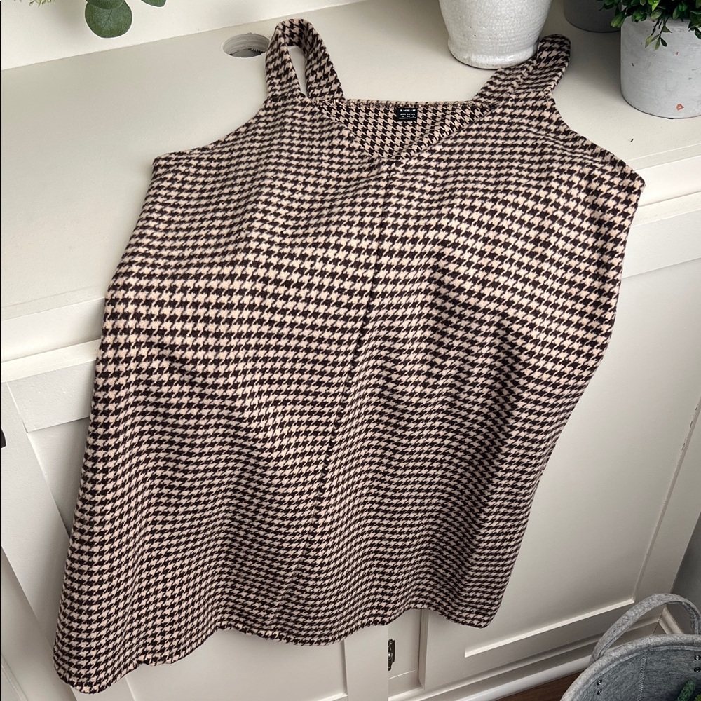 SHEIN Black and White Houndstooth Dress